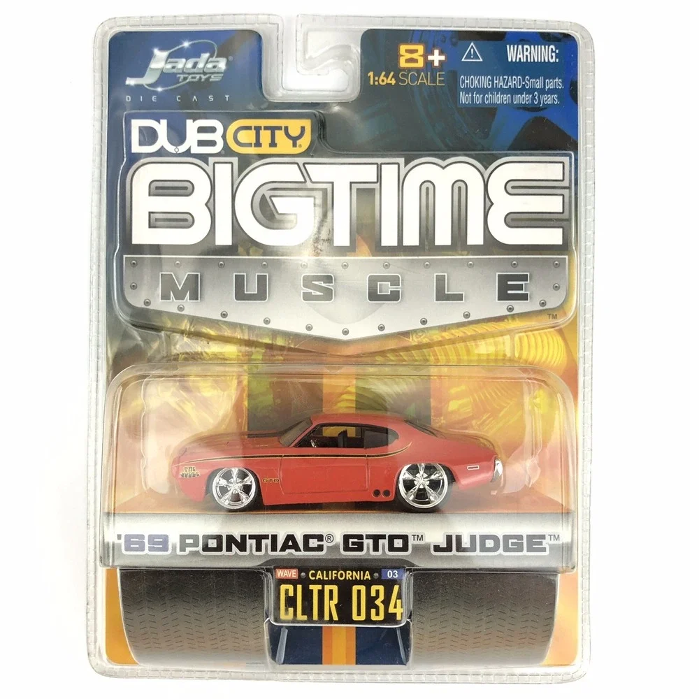 Jada Dub City Bigtime Muscle 69 1969 Pontiac GTO Judge Orange Diecast 1/64 Scale